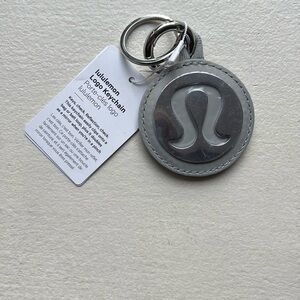 NWT Lululemon Logo keychain Silver